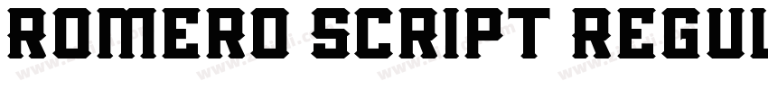 Romero Script Regul字体转换